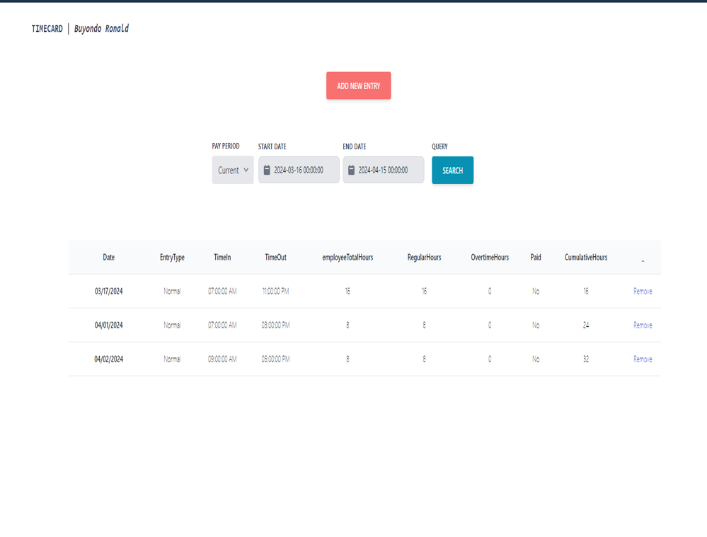 Employee Time Tracking